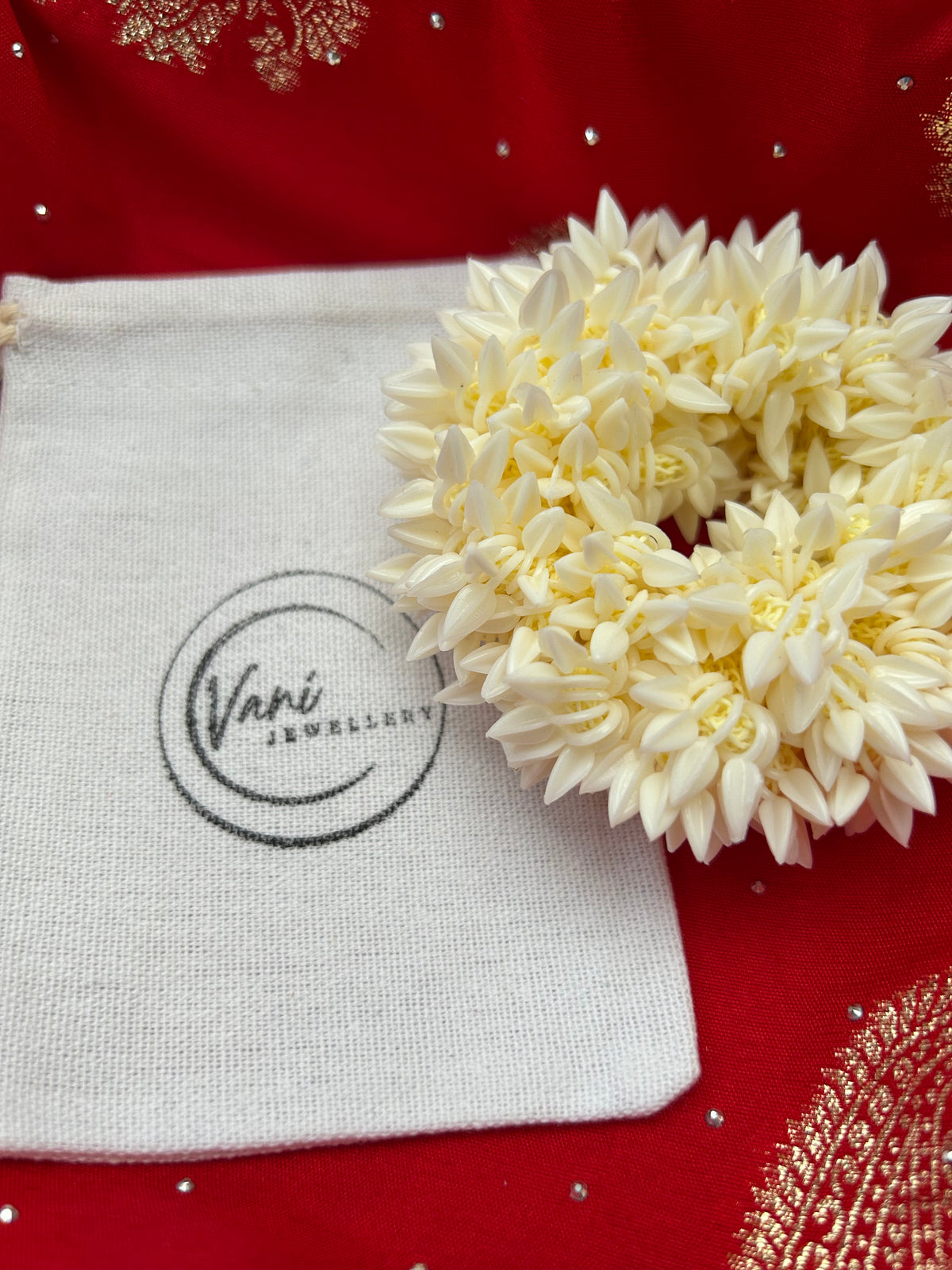 JASMINE FLOWER HAIR SCRUNCHIE