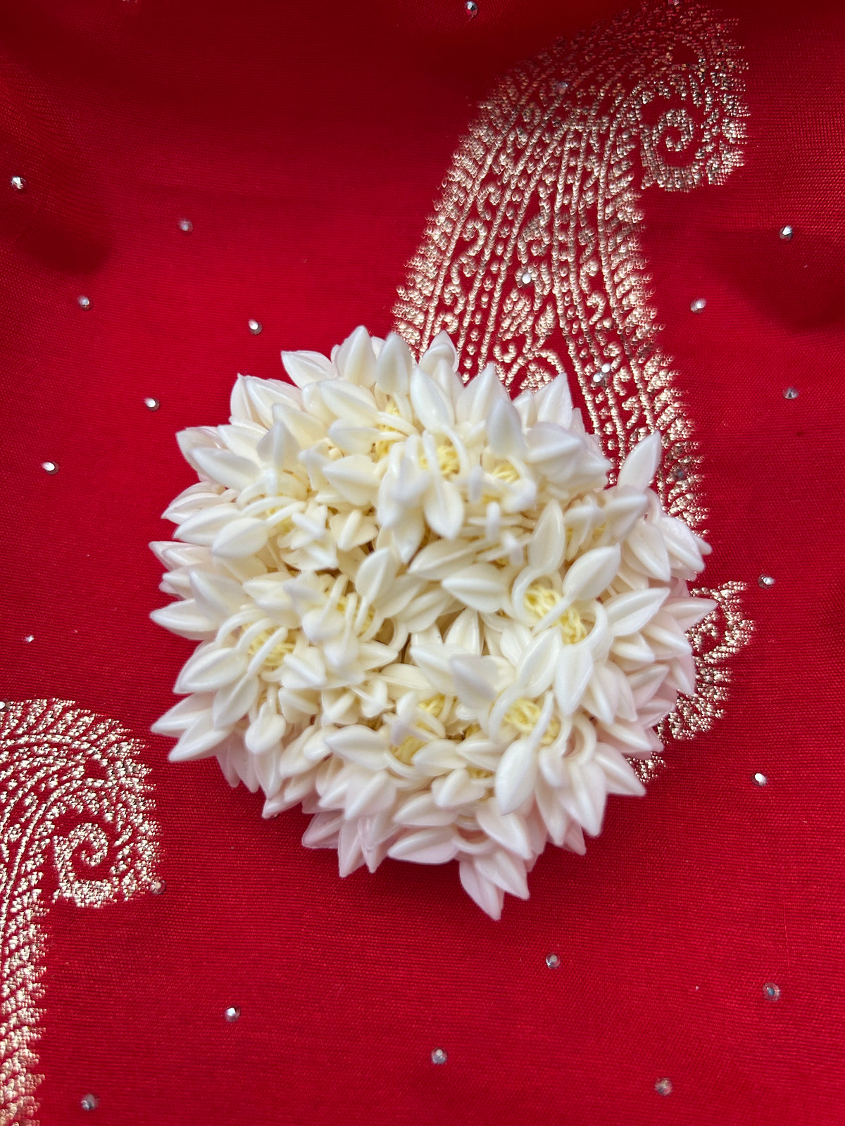 JASMINE FLOWER HAIR SCRUNCHIE